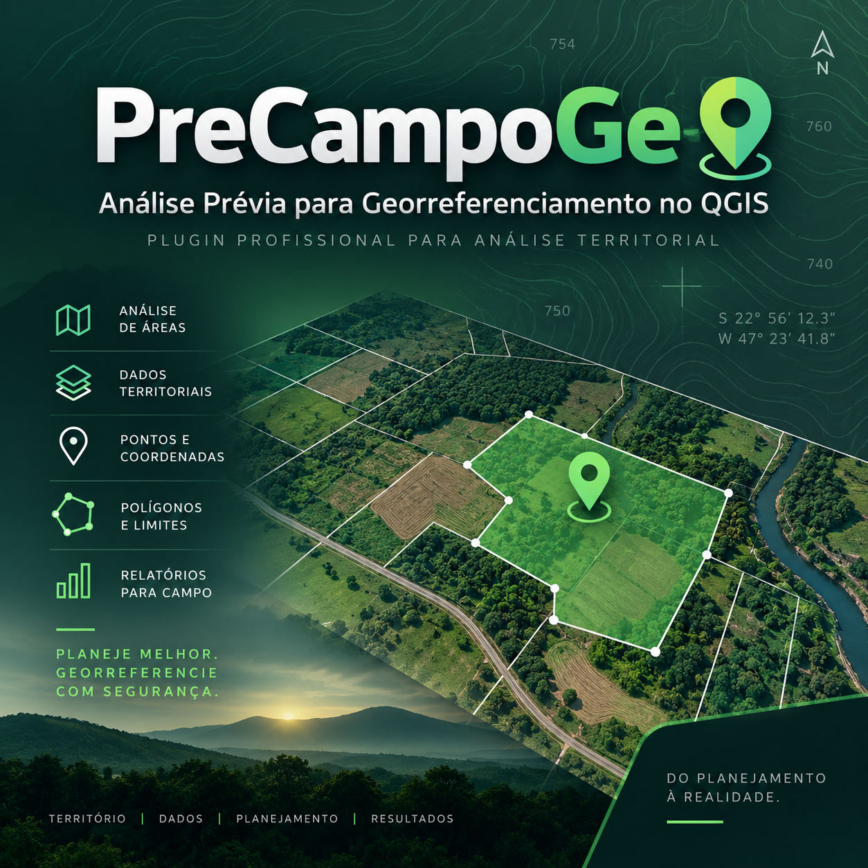 PreCampoGeo — análise territorial no QGIS
